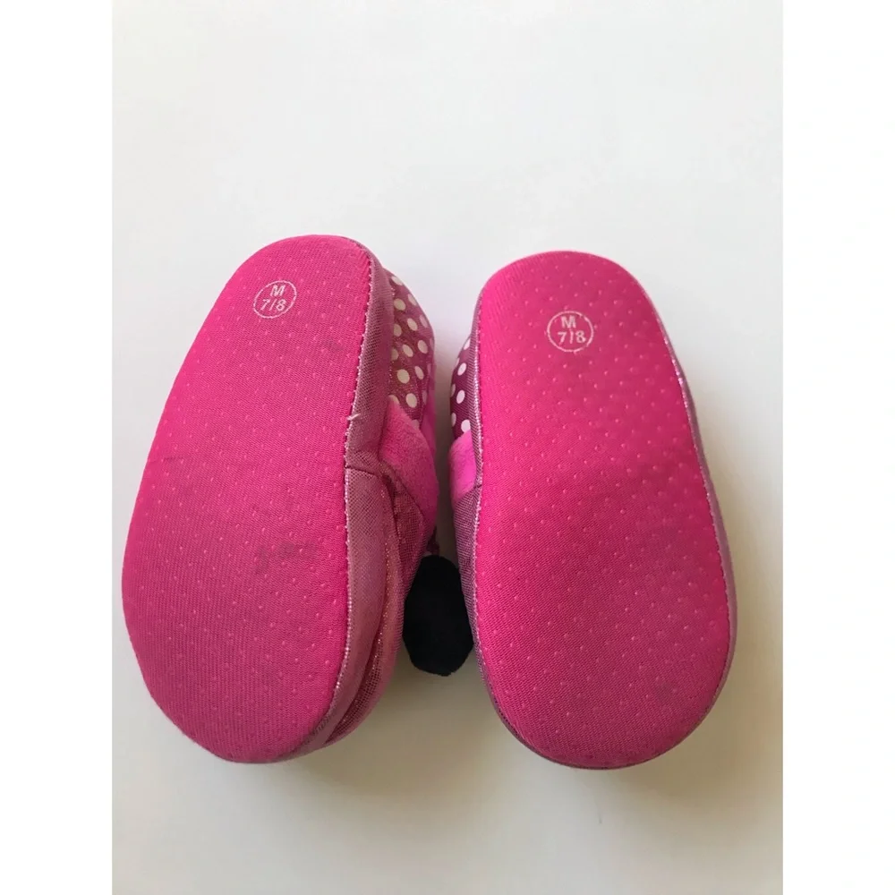 Disney Junior Minnie Girls Slip on Slippers 7/8 M